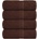vidaXL Кърпи за гости FROGN 4 бр. Кафяви 30x50 см 360 г/м2 (136756)