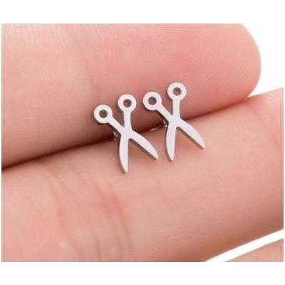 Prosperk náušnice ocelové nůžky S0772