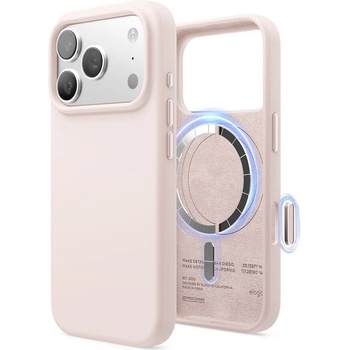 elago Силиконов (TPU) калъф с MagSafe за iPhone 17 Pro - Elago Magnetic Soft Silicone Case (бледорозов) (ES17MSSC63PRO-LPK)