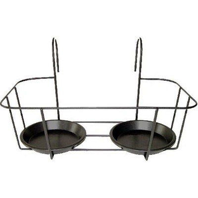 Esschert Design Závěs balkónový na květináč - DUO, šedá 34,2cm