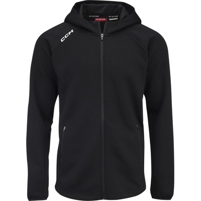 CCM Mikina CCM Locker Room Full Zip Hoodie 2022 JR, tmavo modrá