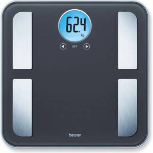 Beurer Кантар Beurer BF 195, До 180 кг, 7 функции, Памет, LCD, 5 нива физическа активност, Сив/сребрист (BF 195)