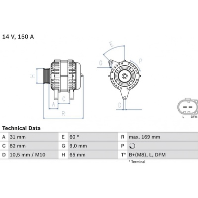Alternátor BOSCH 0 986 044 480