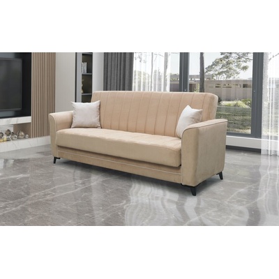 ЕВРОМАР Разтегателен диван madrid 2 светло кафяв (096.001.0040)