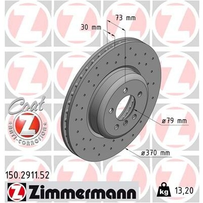 Brzdový kotúč ZIMMERMANN 150.2911.52 (150291152)