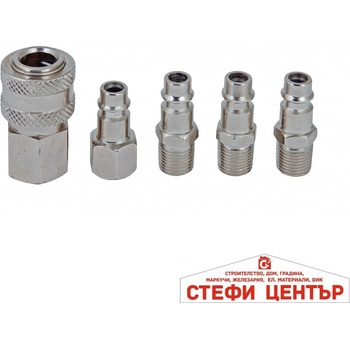 Raider Накрайници пневм. бърза връзка 1/4" 5бр к-т qc01 rd (089912)