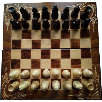 Magic Puzzle Box Ръчно изработен дървен комплект за шах 38x38 кутия за шах с дървена фигура за подарък (_091a4d539)