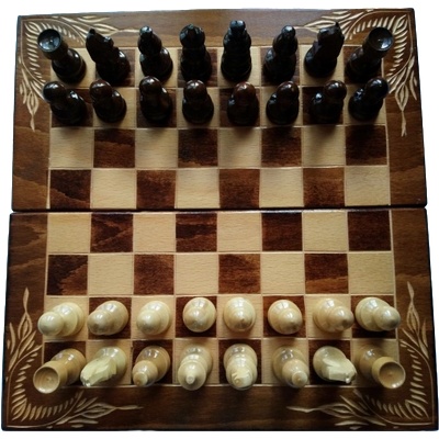 Magic Puzzle Box Ръчно изработен дървен комплект за шах 38x38 кутия за шах с дървена фигура за подарък (_091a4d539)