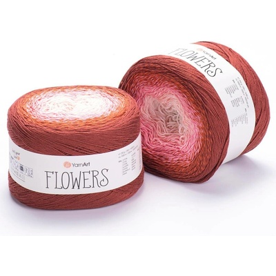 Yarn Art příze Flowers 288 smetanová, růžová, cihlová