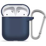 Blueo Калъф за AirPods 1 - Защитен калъф от течен силикон - тъмносин