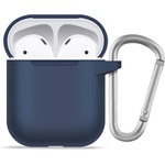 Blueo Калъф за AirPods 1 - Защитен калъф от течен силикон - тъмносин