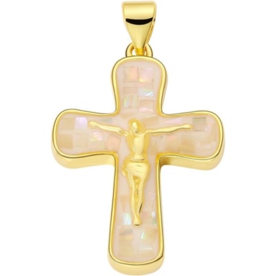 Amparo Miranda Křížek Shell Christian Cross J18 Barva zlatý