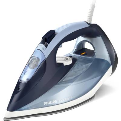 Philips Azur 7000 Series Steam Iron - 2800 W, 50 g/min continuous steam, 250 g steam boost, vertical steam, SteamGlide Plus soleplate, Louros/Light Blue (DST7020/20)