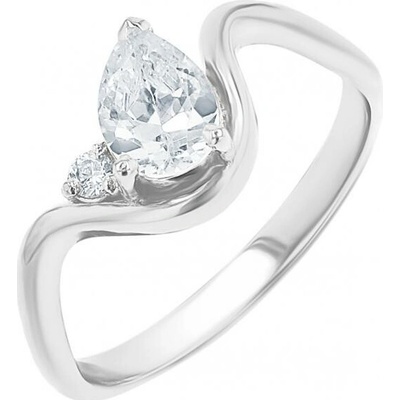 Eppi Vlnitý zásnubný prsteň s pear moissanitom Mirjana R48827