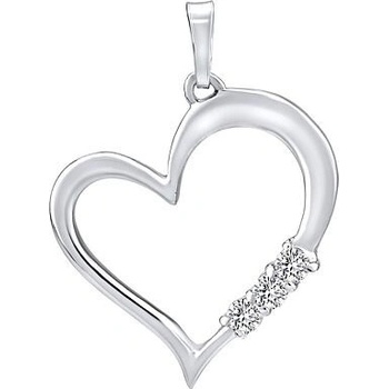 SILVEGO Strieborný prívesok s čírymi Swarovski Zirconia SILVEGO11580w