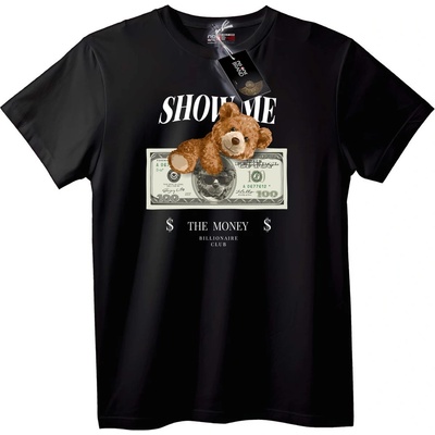 NOONEBRAND Тениска Мече Покажи Парите - 2XL, Black