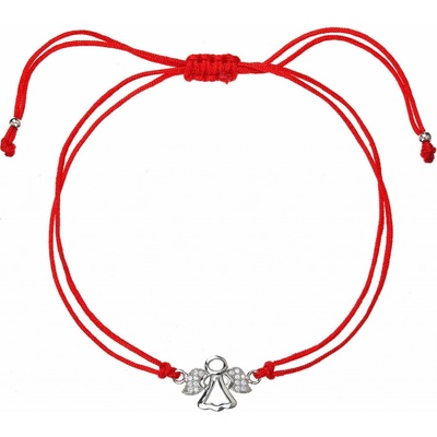 Pavona Červený kabala náramek s andělíčkem 13020.3
