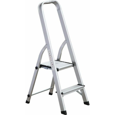 Алуминиева стълба, сгъваема, 2 стъпала, 40 см, 150 кг, en 131 (step102a)