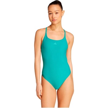 Adidas Бански костюм Adidas Iconisea Ribbed Padded Thin Straps swimsuit - Green (Pure Teal)