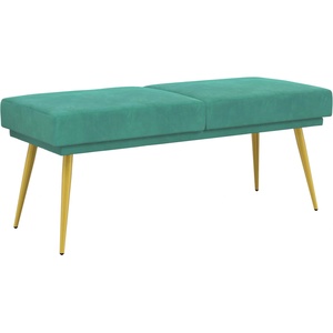 vidaXL Двойно легло Тюркоаз 120 x 45 x 46 см Кадифе (42038595)