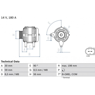 Alternátor BOSCH 0 986 081 930