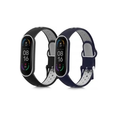 kwmobile 2x Гривна за Xiaomi Mi Smart Band 6 / Mi Band 6 / Band 5 - черен - 50193