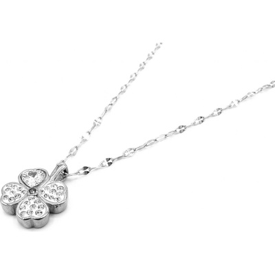 Steel Jewelry Náhrdelník čtyřlístek chirurgická ocel NH231245