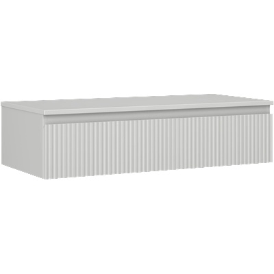 Rivel шкаф за баня за мивка 100 см с плот, 1 чекмедже, релефен, сив мат - 91A20-10023-1-BFC62 (91A20-10023-1-BFC62)