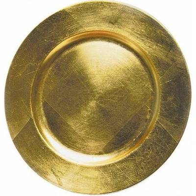 WU zlaté plastové prestieranie/podtanier okrúhle 33 cm
