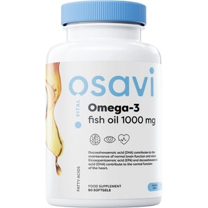 Osavi Omega 3 Fish Oil 1000 mg / Lemon Flavor [60 Гел капсули]