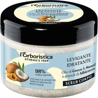 ERBORISTICA tělový peeling s kokosovým olejem a tahitským monoi a meruňkovými peckami 200 ml