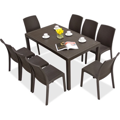 BICA Комплект техноратанови градински мебели Houston/Virginia, кафяв за 8 души Bica (BC9094BR-8x9095BR)