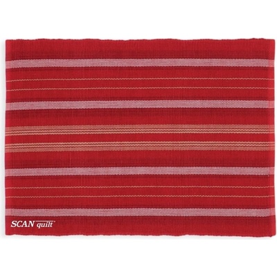SCANquilt prostírání Rib multi proužky červenobílá 30x45cm