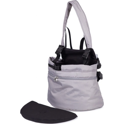 Iridog 2v1 Zippy 4 Batoh na psa světle šedý s černou 34 x 44 x 26 cm