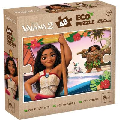 Lisciani Oboustranné ECO Vaiana 2 s omalovánkou 48 dílků