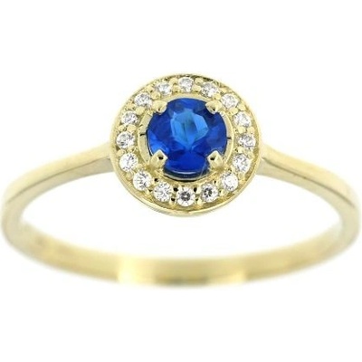 Zlatnictví U Kostela Dámský prsten s modrým kamenem 89mž