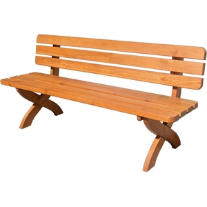 ROJAPLAST Кафява градинска пейка от масивно дърво Strong - Rojaplast (281/2)