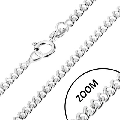 Šperky eshop Řetízek ze zakroucených oválných oček, stříbro R09.15