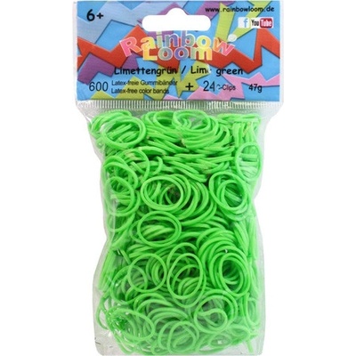 RAINBOW LOOM Original gumičky 600 kusov limetkové zelená