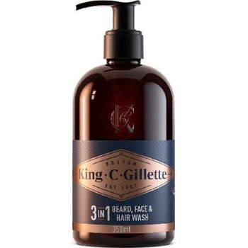 King C. Gillette Beard & Face Wash emulzia na fúzy a tvár 350 ml