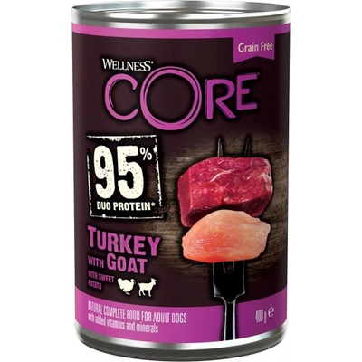 Wellness Core Dog 95% morka a koza 400 g