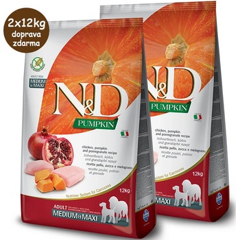 N&D Grain Free Pumpkin Adult M/L Chicken & Pomegranate 24 kg
