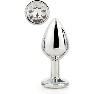 DreamToys Метален анален разширител в сребристо с кристал Precious M