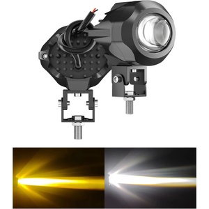  Универсален 20w Лед led Халоген Фар Работна Лампа къси/дълги светлини бяла + жълта 9v - 60v за джип офроуд мотор мотоцик