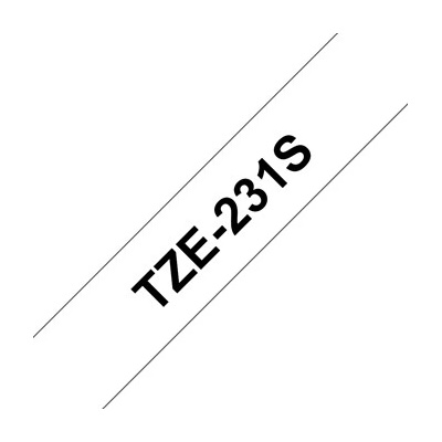 páska BROTHER TZ231S2 čierne písmo, biela páska Tape (12mm) (TZE231S2)
