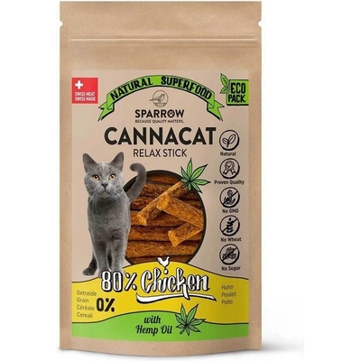 Sparrow Cannacat Relax Stick konopné kuřecí 50 g
