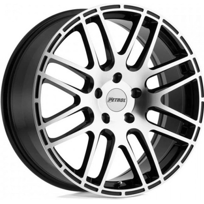 Petrol P6A 8x18 5x112 ET40 gloss black with machined cut face