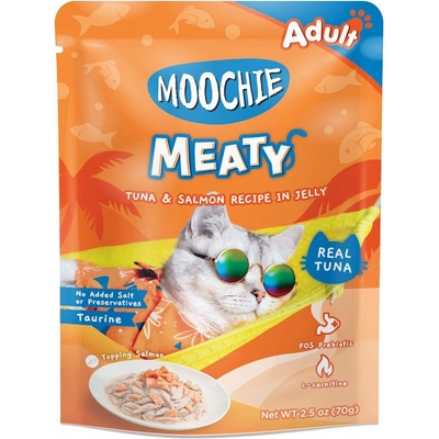 MOOCHIE Tuniak a losos v želé 70 g