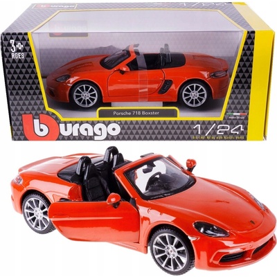 Bburago Porsche 718 Boxster cabrio Oranžová 1:24