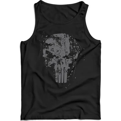 DRAGOWA Мъжки потник Frank The Punisher, черен, 160 г/м2 (11488)